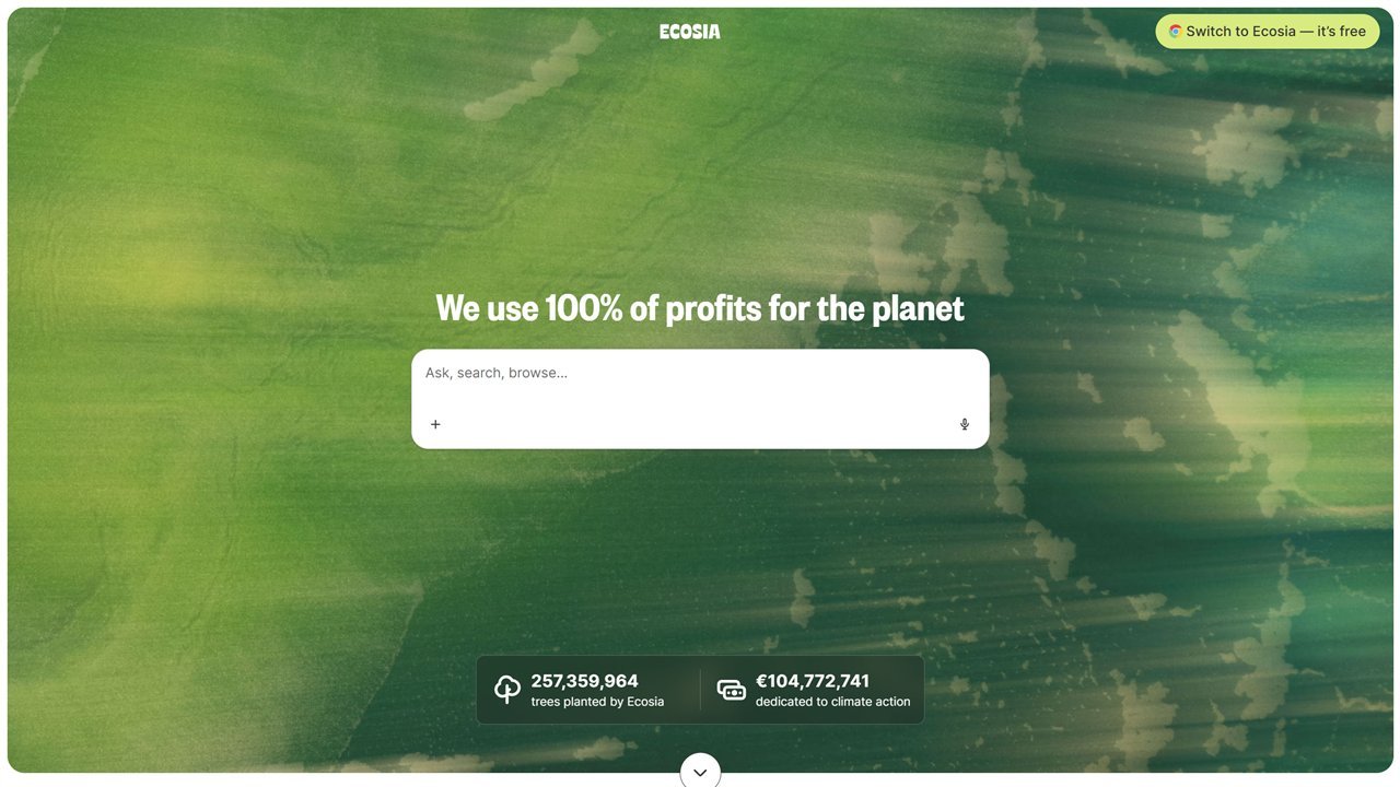 Ecosias forside